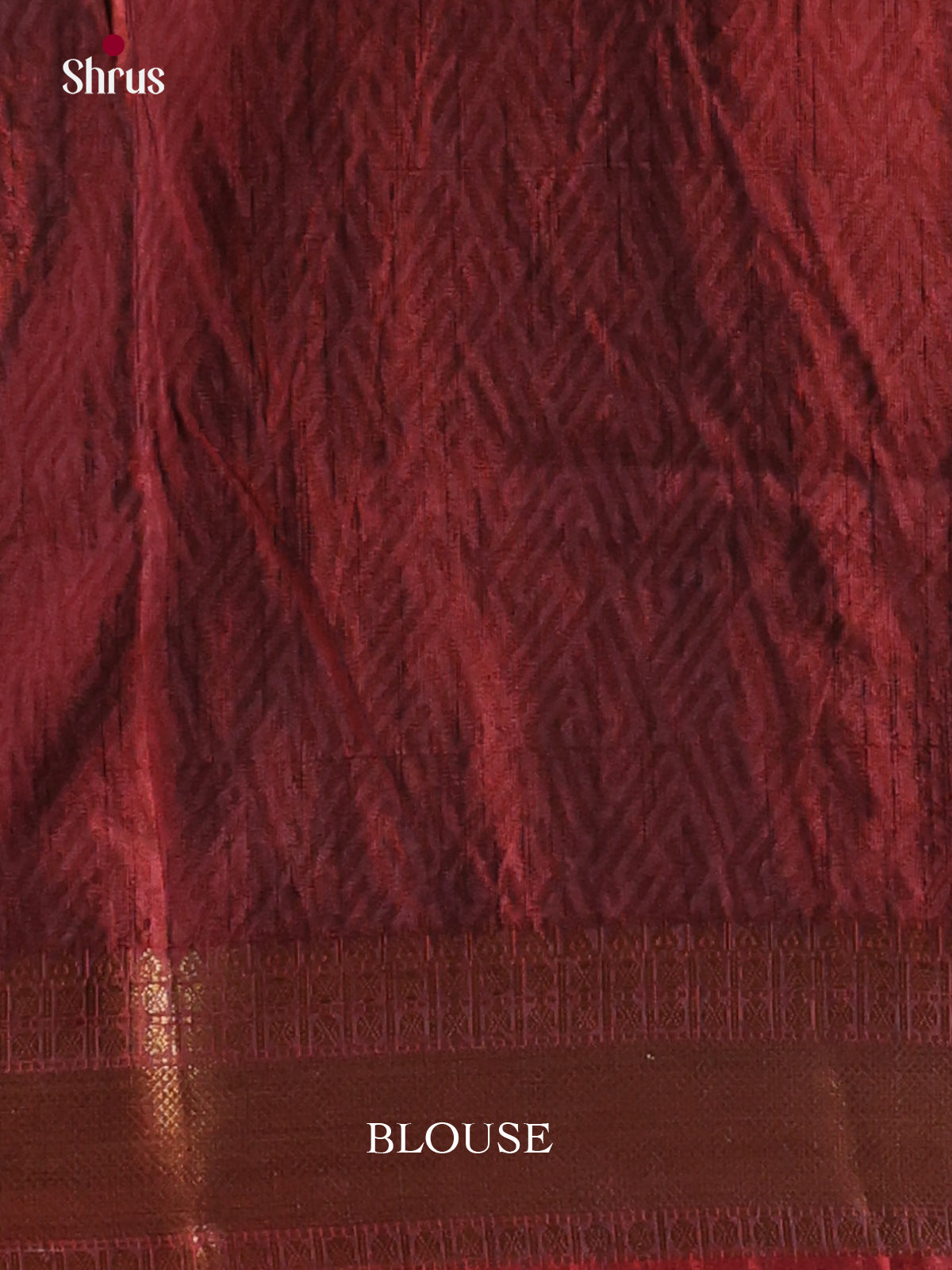 red with marron semi patola saree -1
