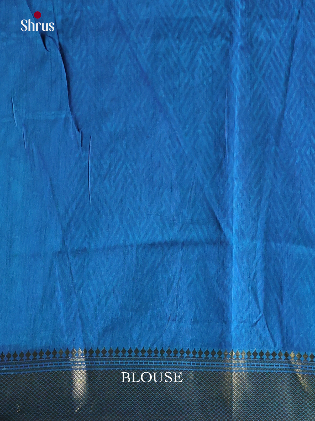 blue with purple designs semi patola saree -1