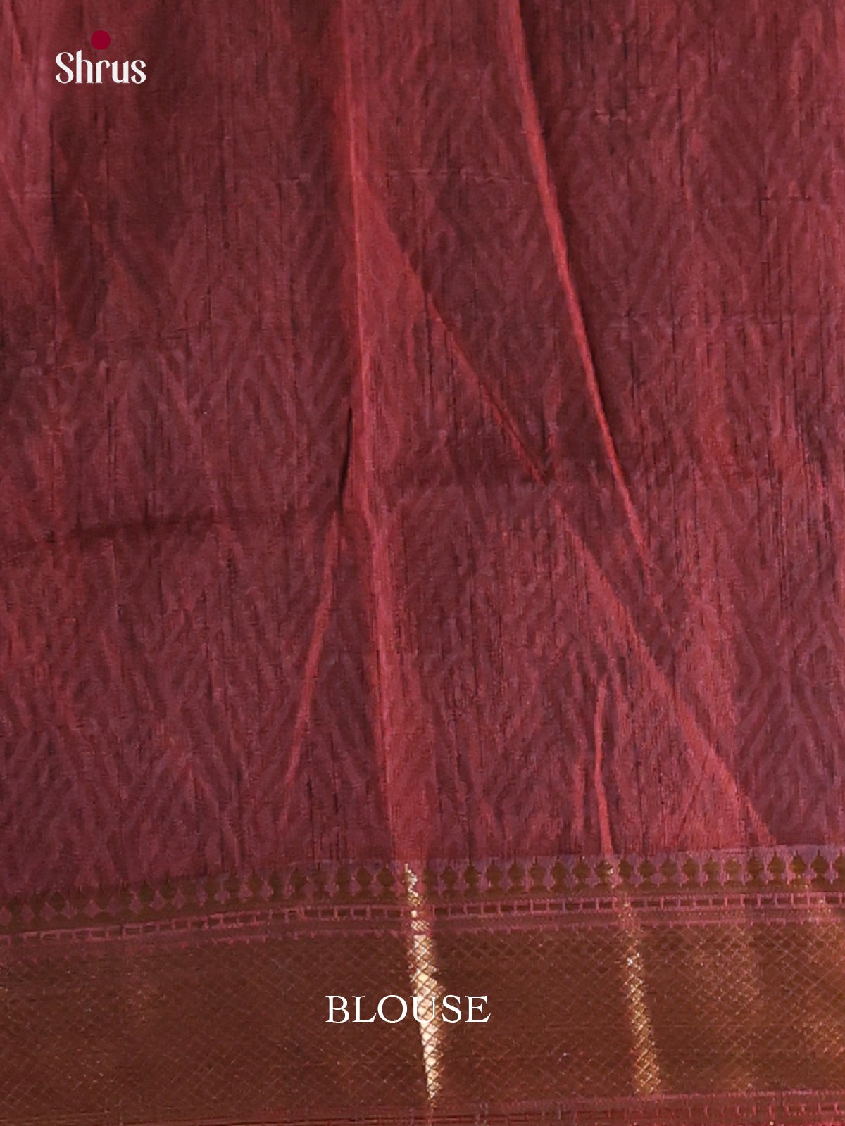 Red and brown Semi Patola Saree -1