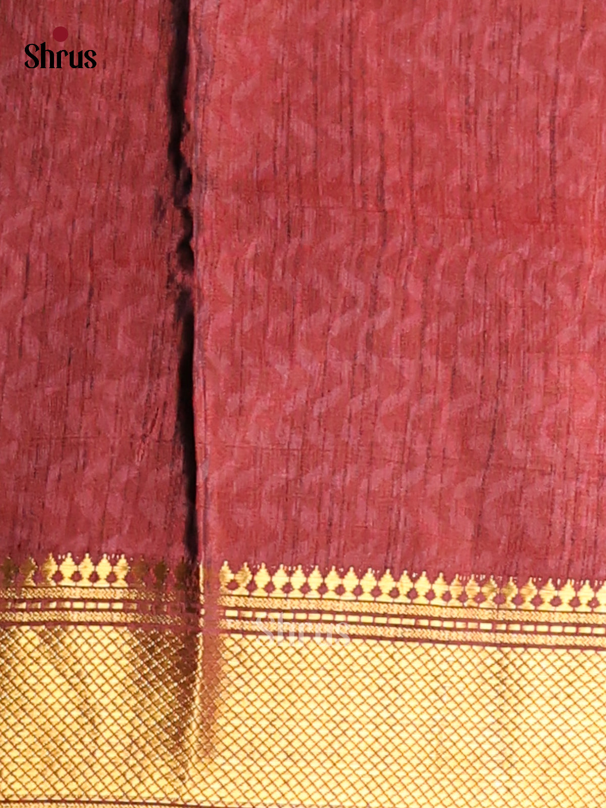 Red & Maroon - Semi Patola Saree -1