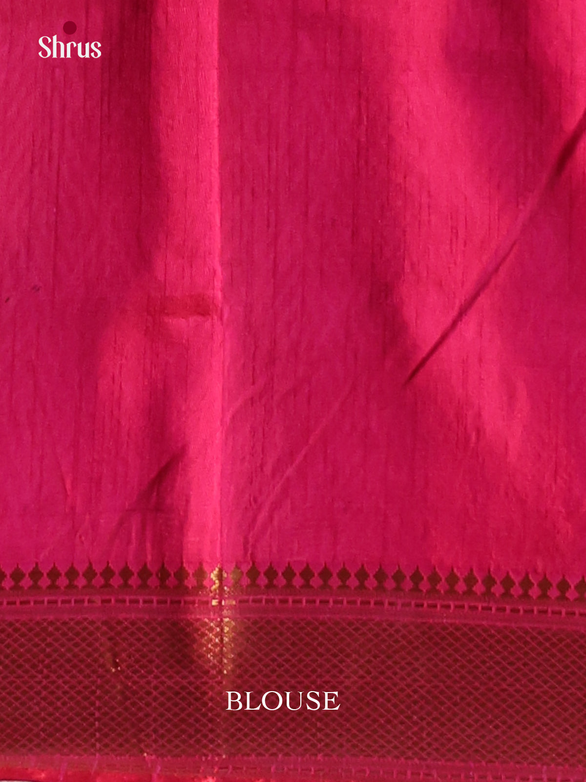 Pink with golden diamond designs Semi Patola Sareed -1