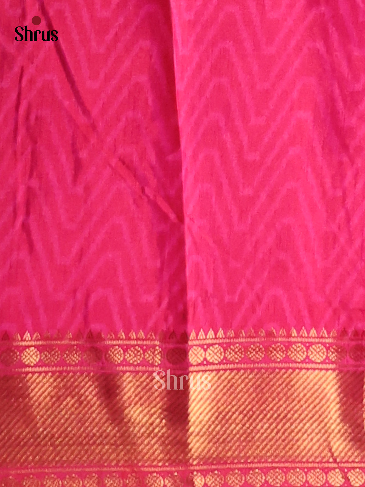 Purple & Pink - Semi Patola Saree -1