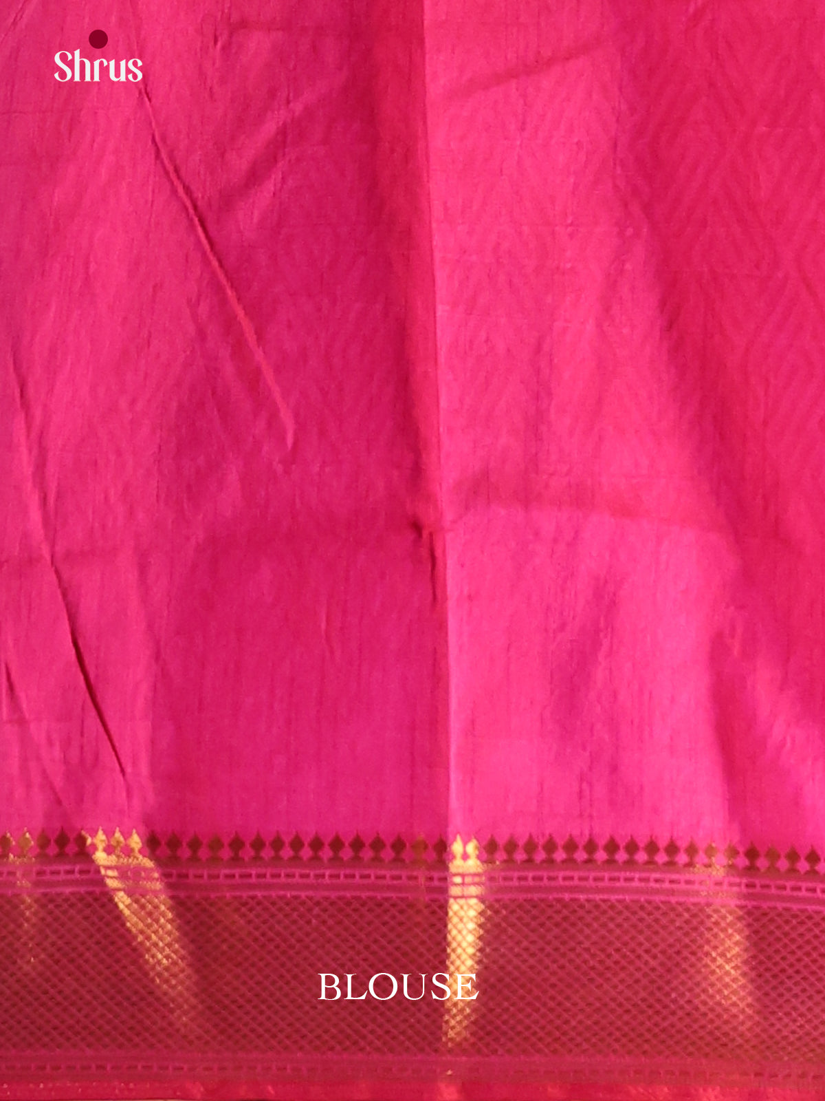 Pink with golden Semi Patola Saree -1
