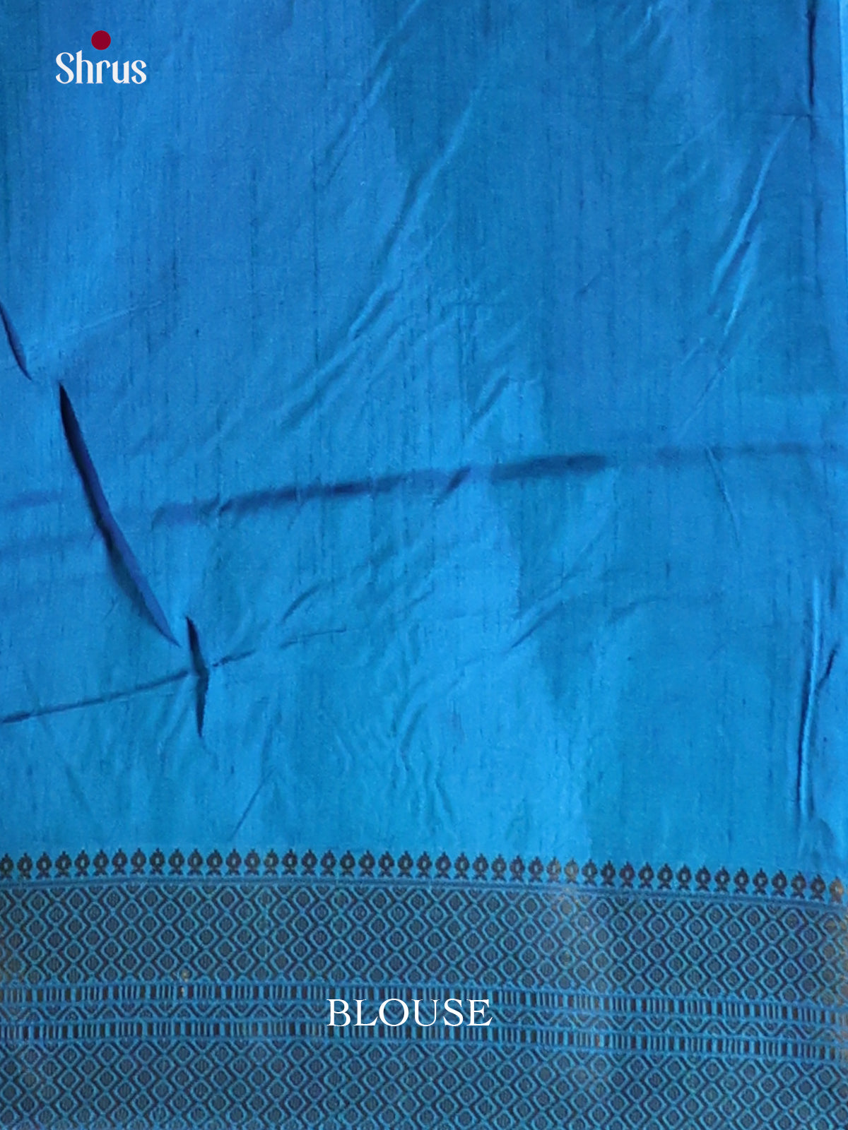 blue with multi color semi patola saree -1