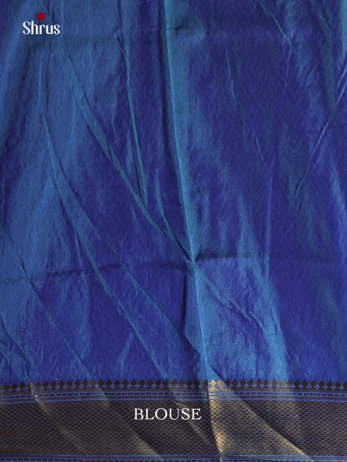 Teal green and blue semi patola saree -1