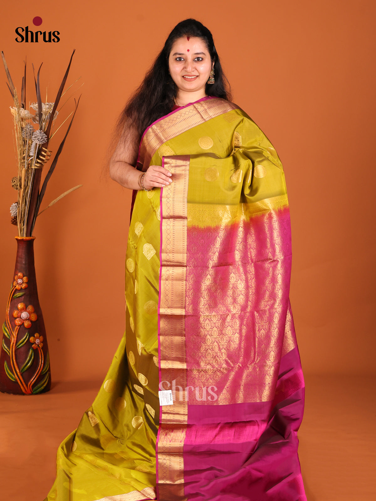DHS16106 - Kanchipuram-halfpure Saree - Shop on Shrus.com