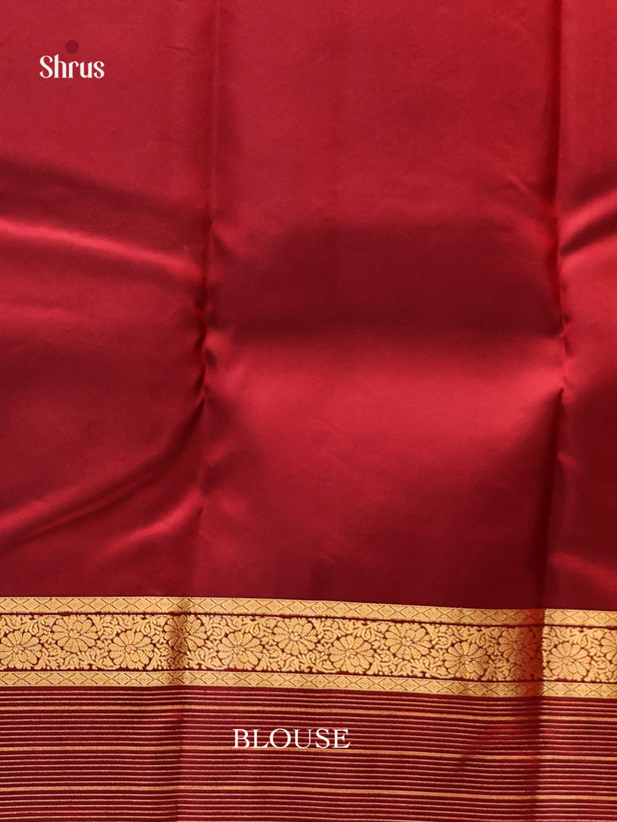 Red & Maroon - Kanchipuram-halfpure Saree - Shop on Shrus.com