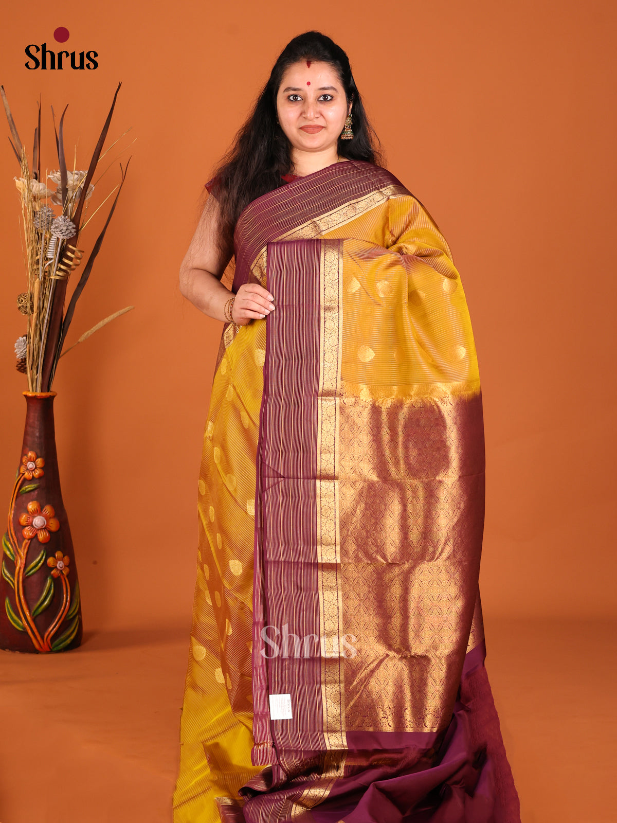 DHS16122 - Kanchipuram-halfpure Saree - Shop on Shrus.com
