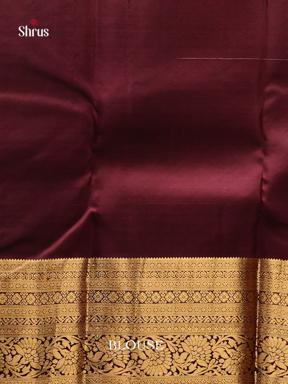 Grey & Maroon - Kanchipuram-halfpure Saree