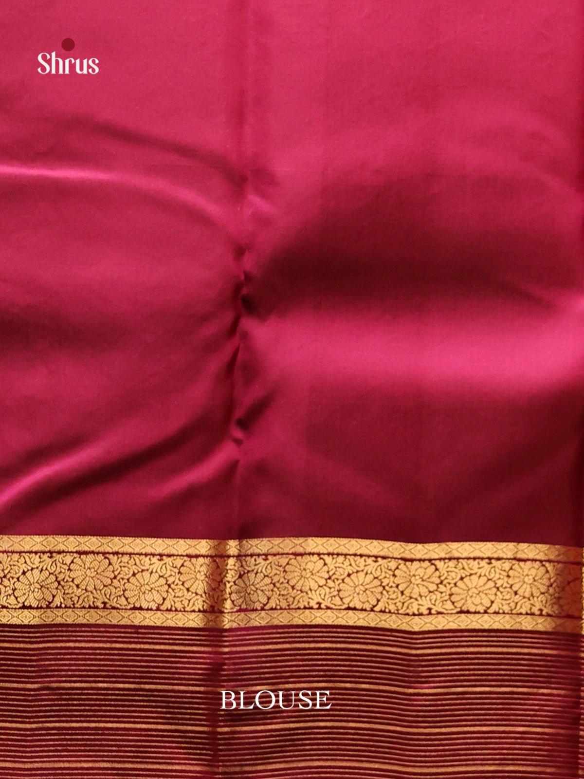 Pink & Maroon - Kanchipuram-halfpure Saree