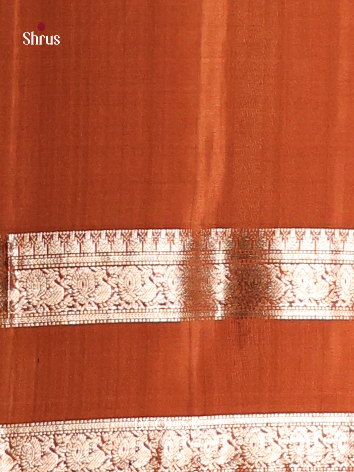 Lavender & Brick Soft Silk Saree with contrast rettaipet zari border - Shop on Shrus.com