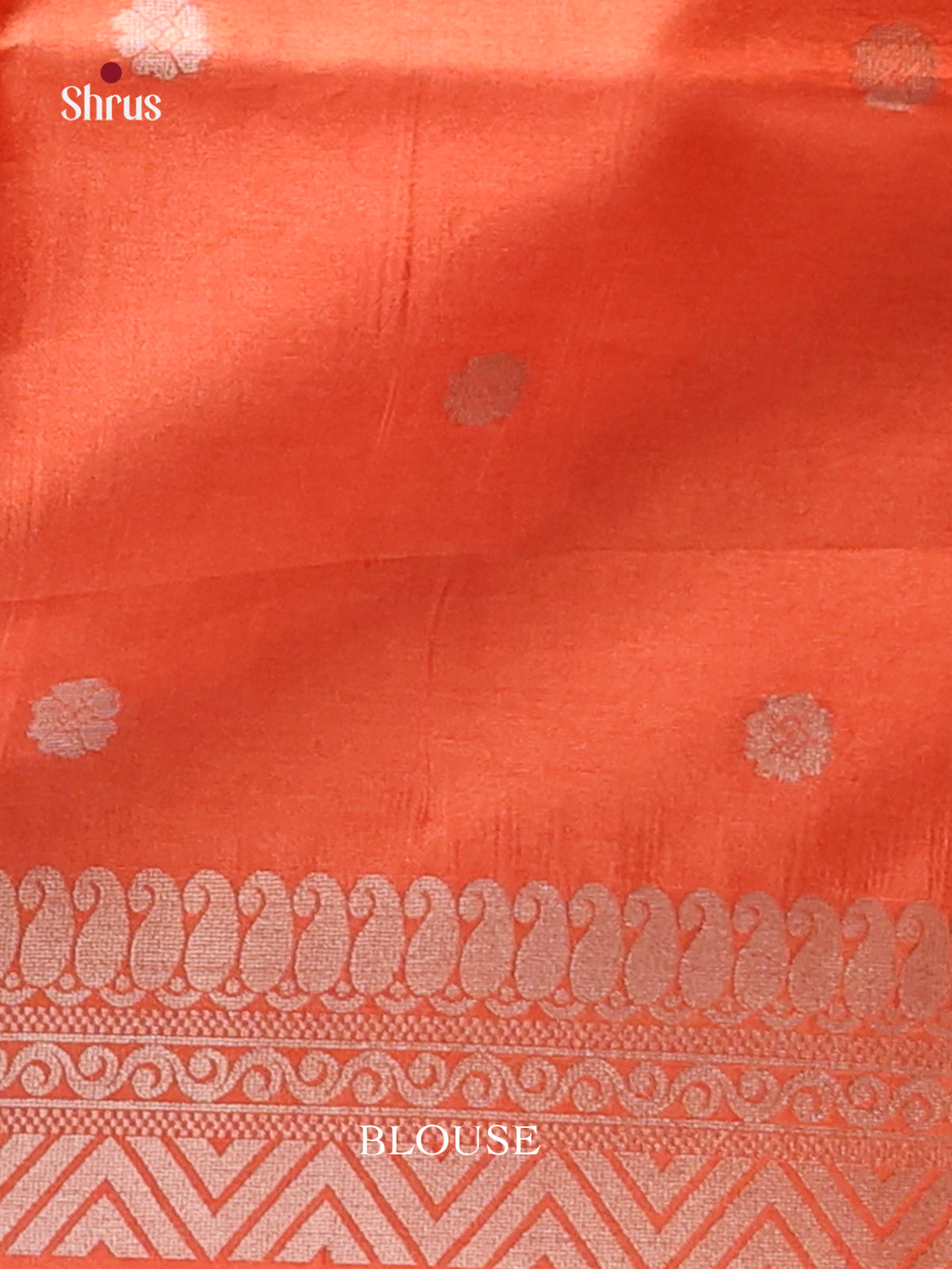 Orange - Semi Tussar Saree