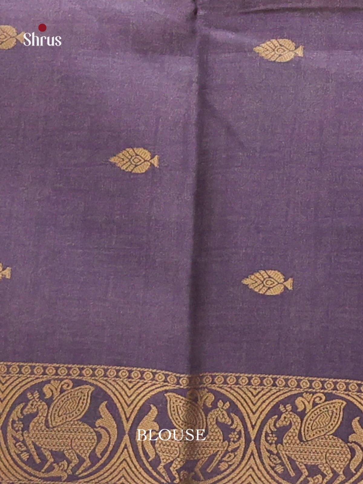 Blue & Purple - Semi Tussar Saree