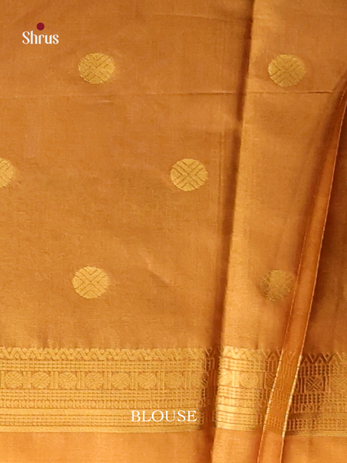 Gold(Single Tone) - Semi Tussar Saree - Shop on Shrus.com