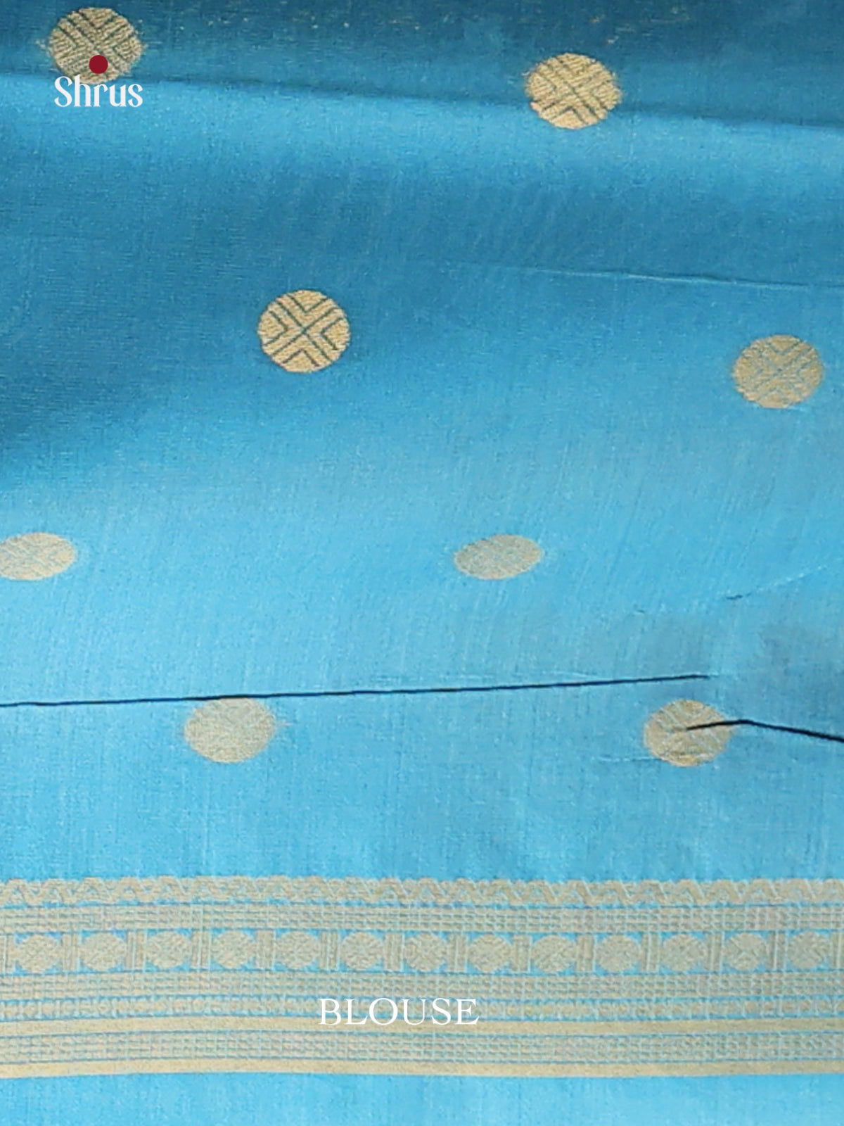 Blue(Single Tone) - Semi Tussar Saree - Shop on Shrus.com