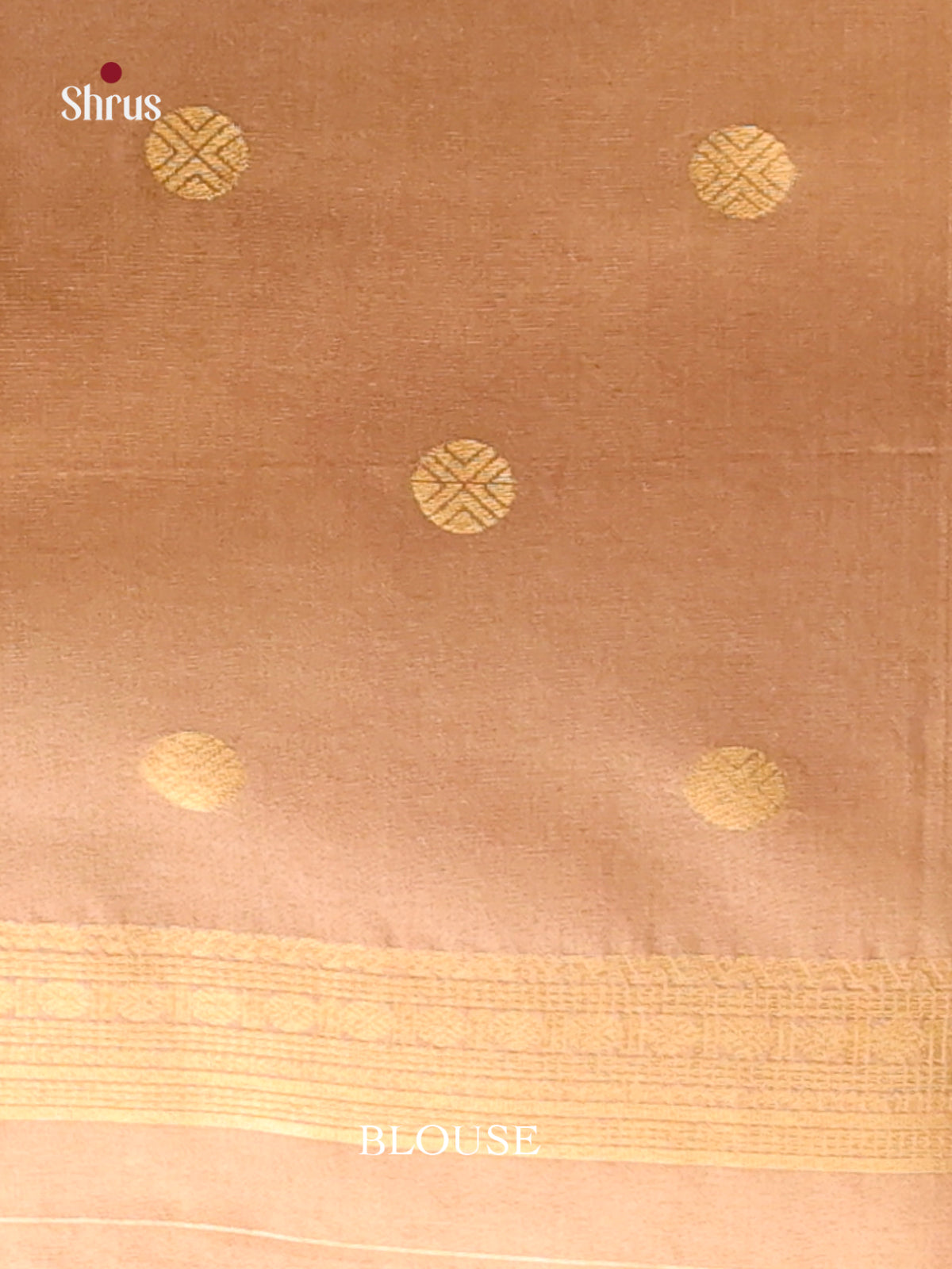 Gold(Single Tone)- Semi Tussar Saree - Shop on Shrus.com