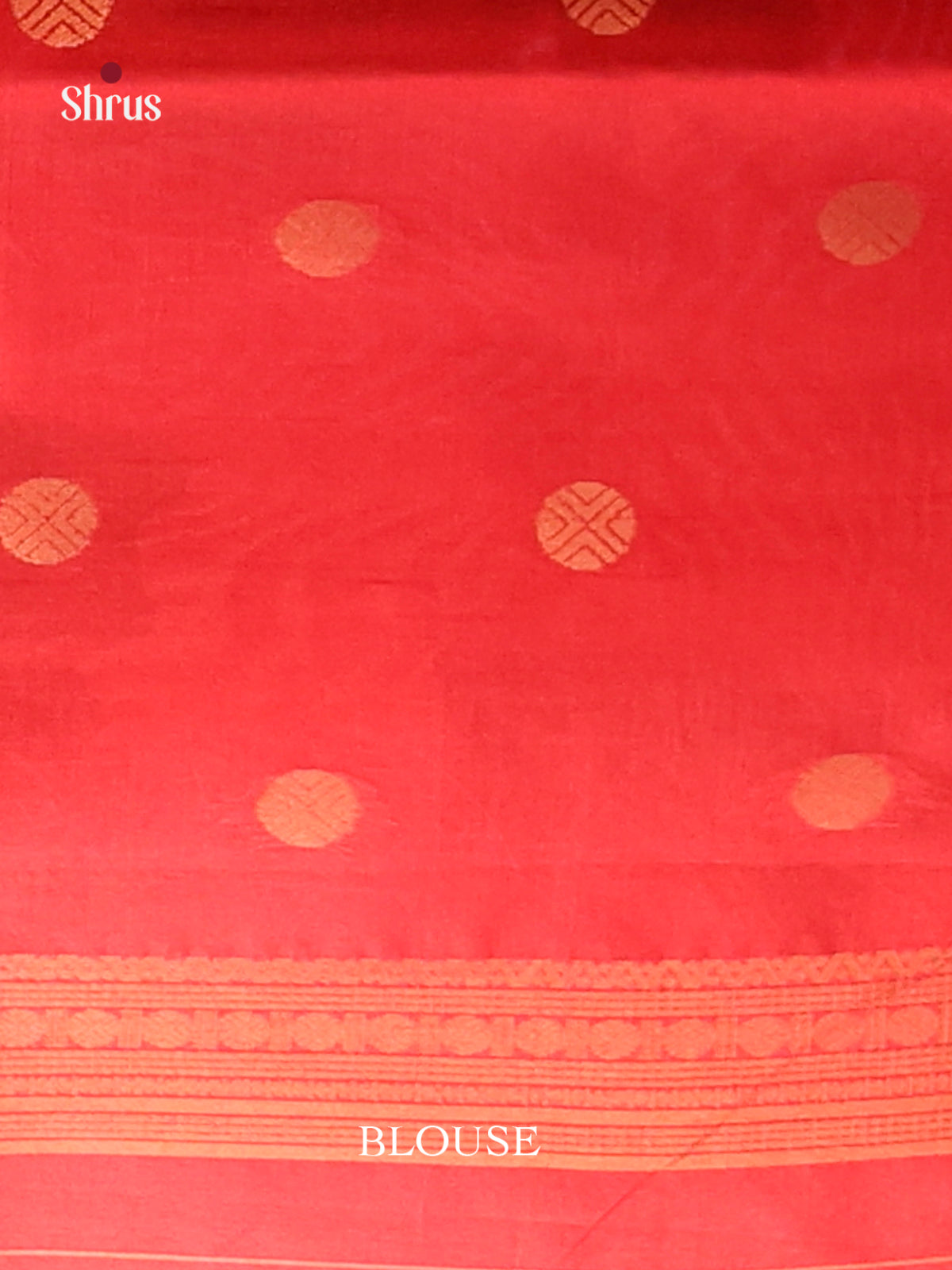 Red(Single Tone) - Semi Tussar Saree - Shop on Shrus.com