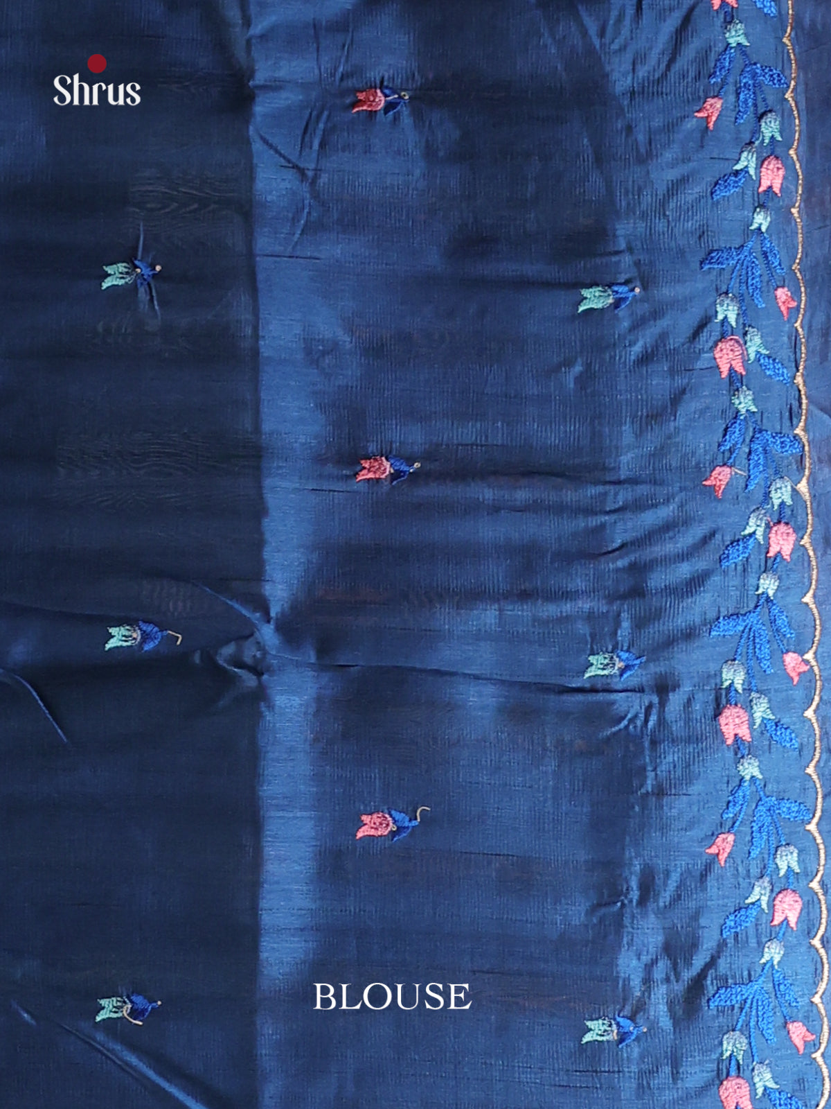 Blue - Semi Rawsilk Saree