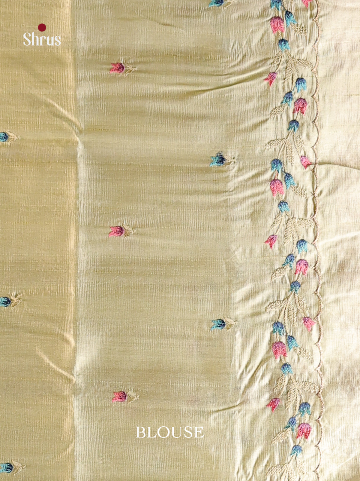 Pista Green - Semi Rawsilk Saree - Shop on Shrus.com