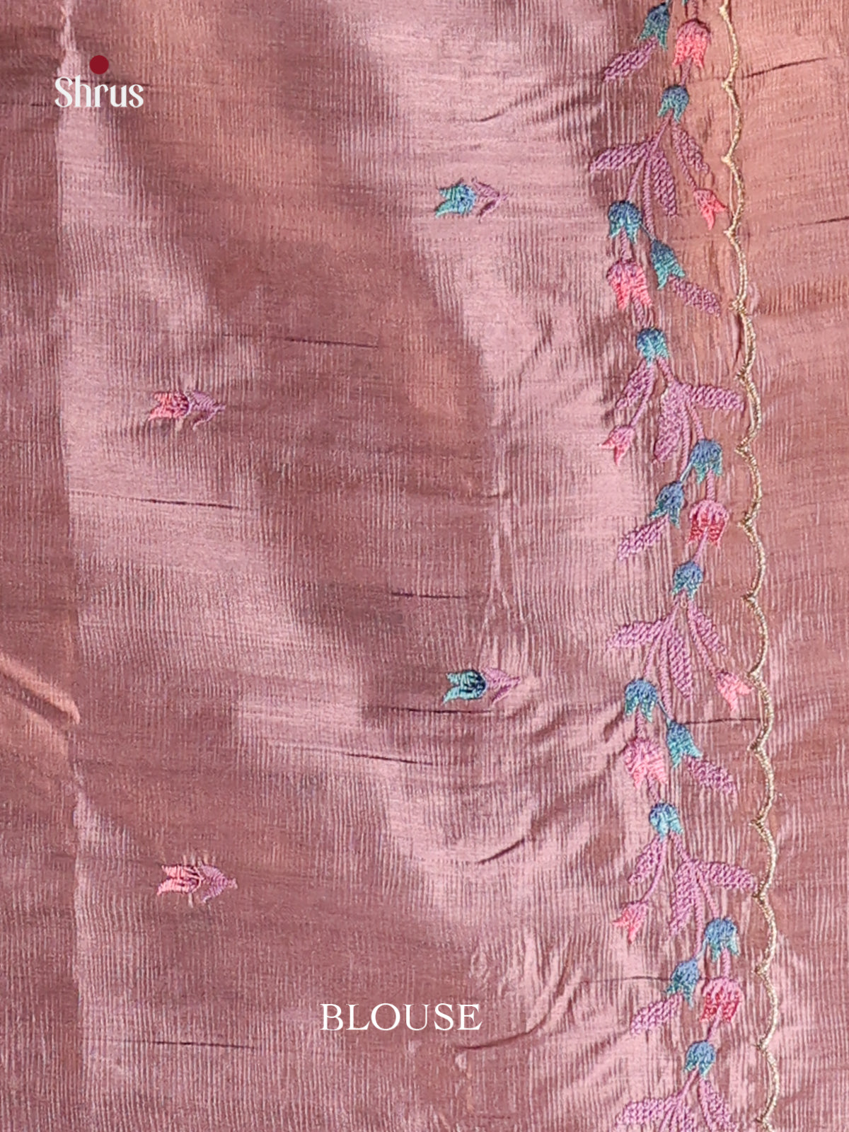Dark Lavender - Semi Rawsilk Saree - Shop on Shrus.com