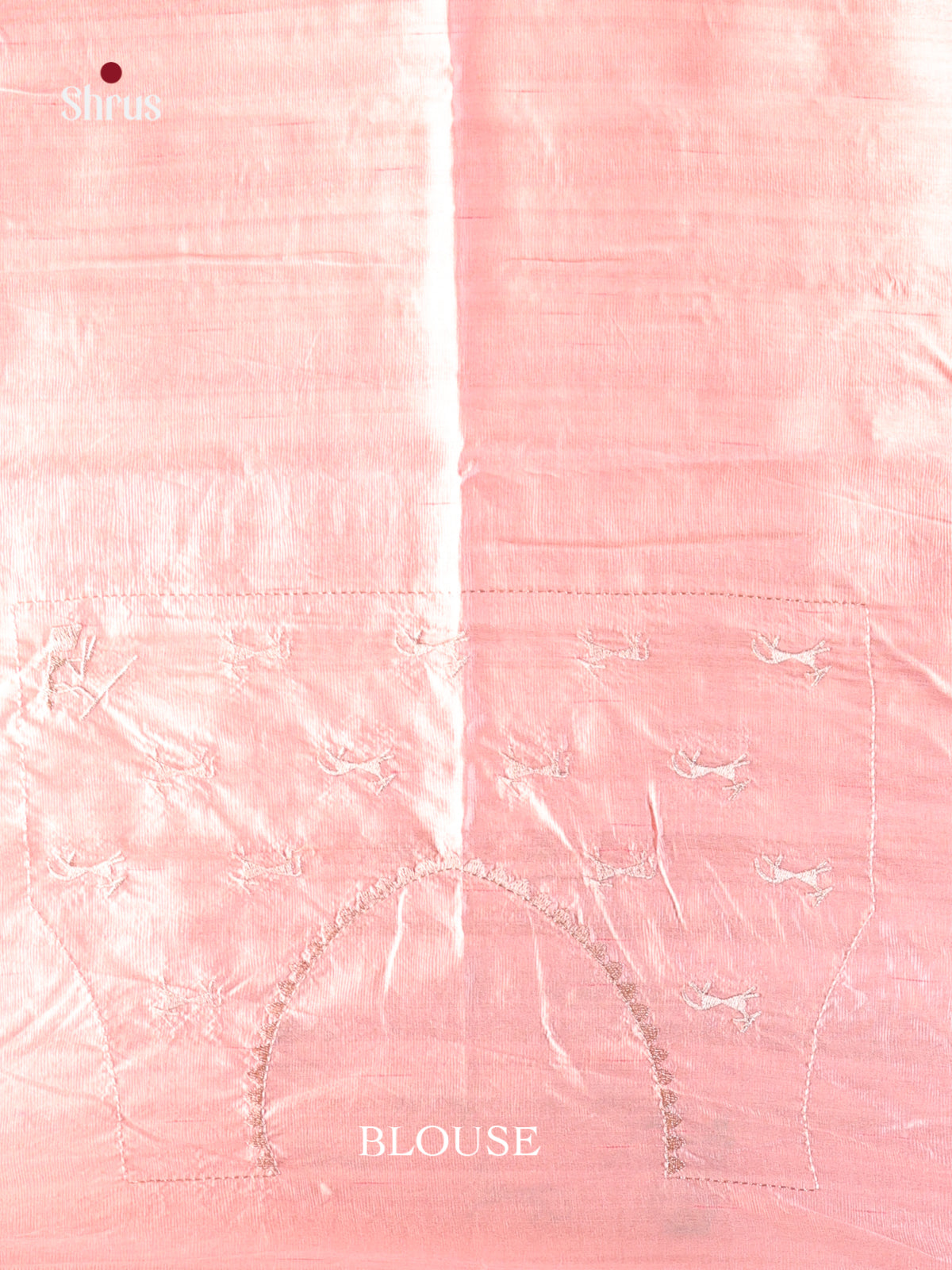 Pink - Semi Rawsilk Saree - Shop on Shrus.com