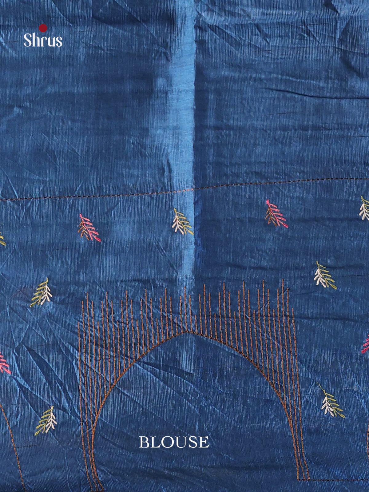 Blue - Semi Rawsilk Saree