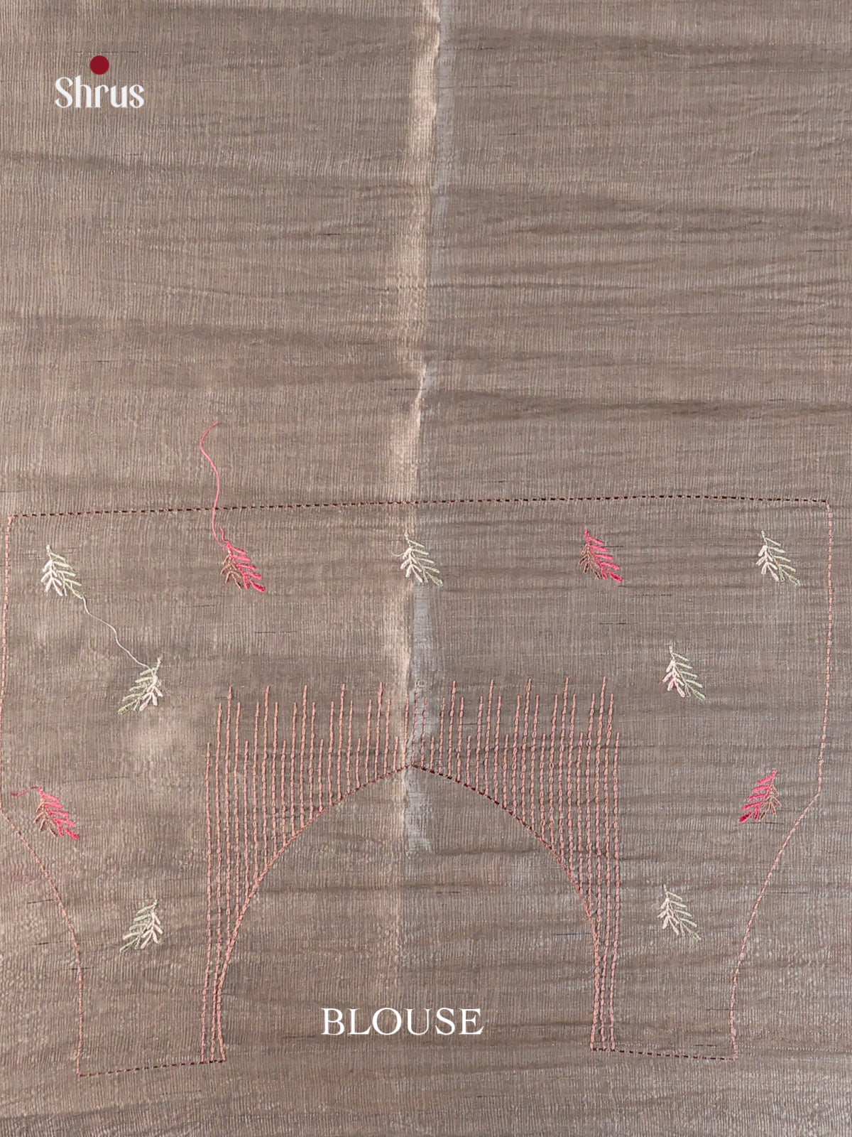 Grey - Semi Rawsilk Saree - Shop on Shrus.com