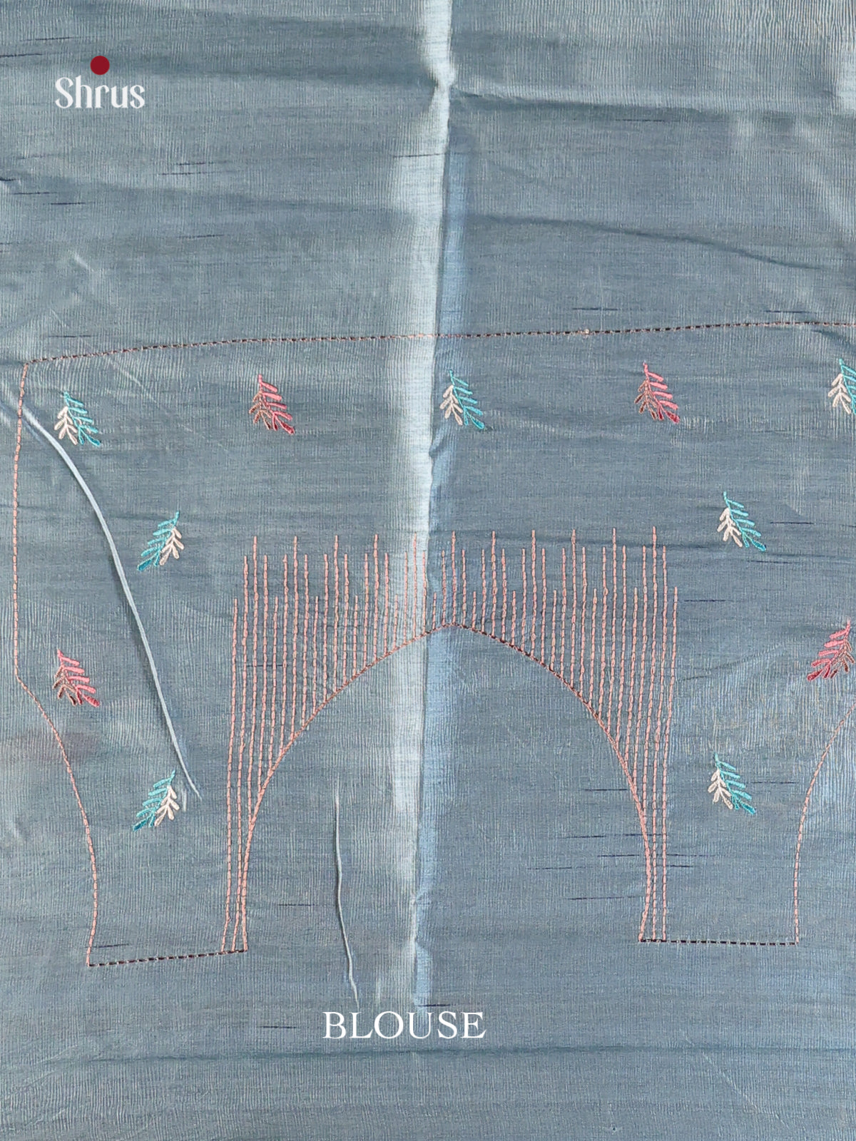 Blue - Semi Rawsilk Saree