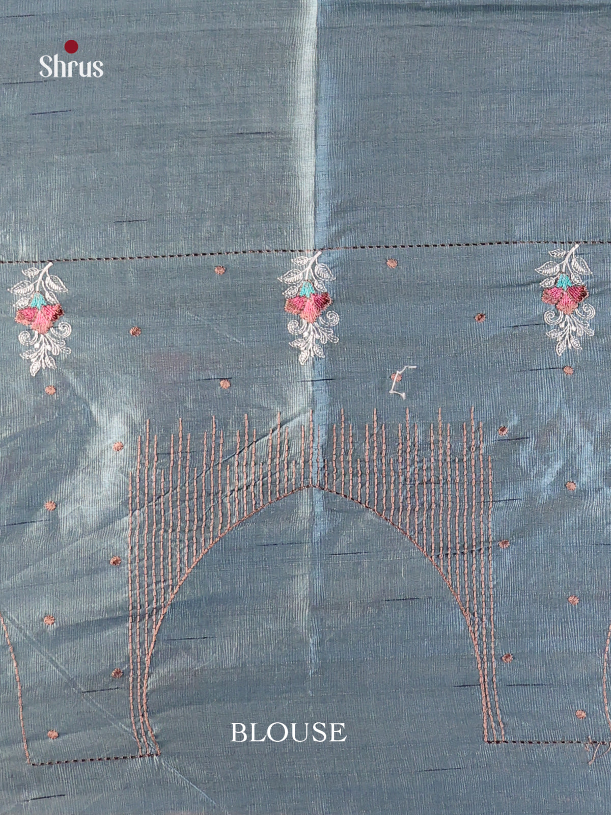 Blue - Semi Rawsilk Saree