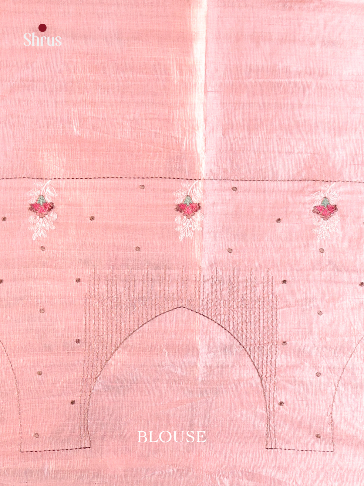 Pink - Semi Rawsilk Saree - Shop on Shrus.com