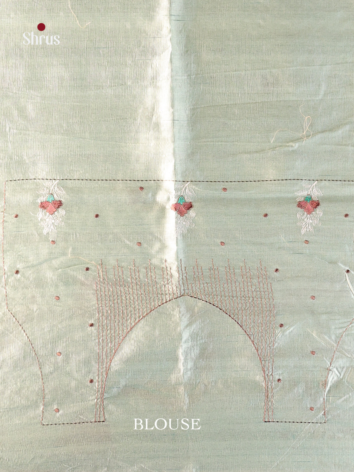 Pastel Green- Semi Rawsilk Saree - Shop on Shrus.com