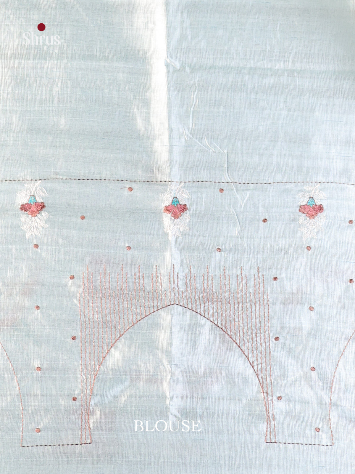 Light Blue - Semi Rawsilk Saree