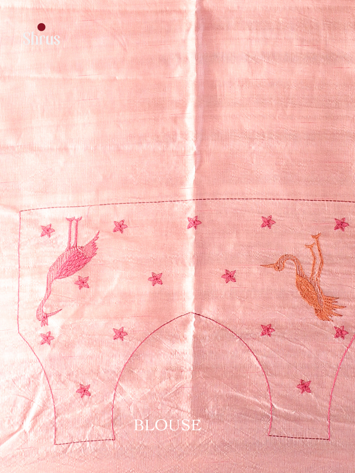 Pink - Semi Rawsilk Saree - Shop on Shrus.com