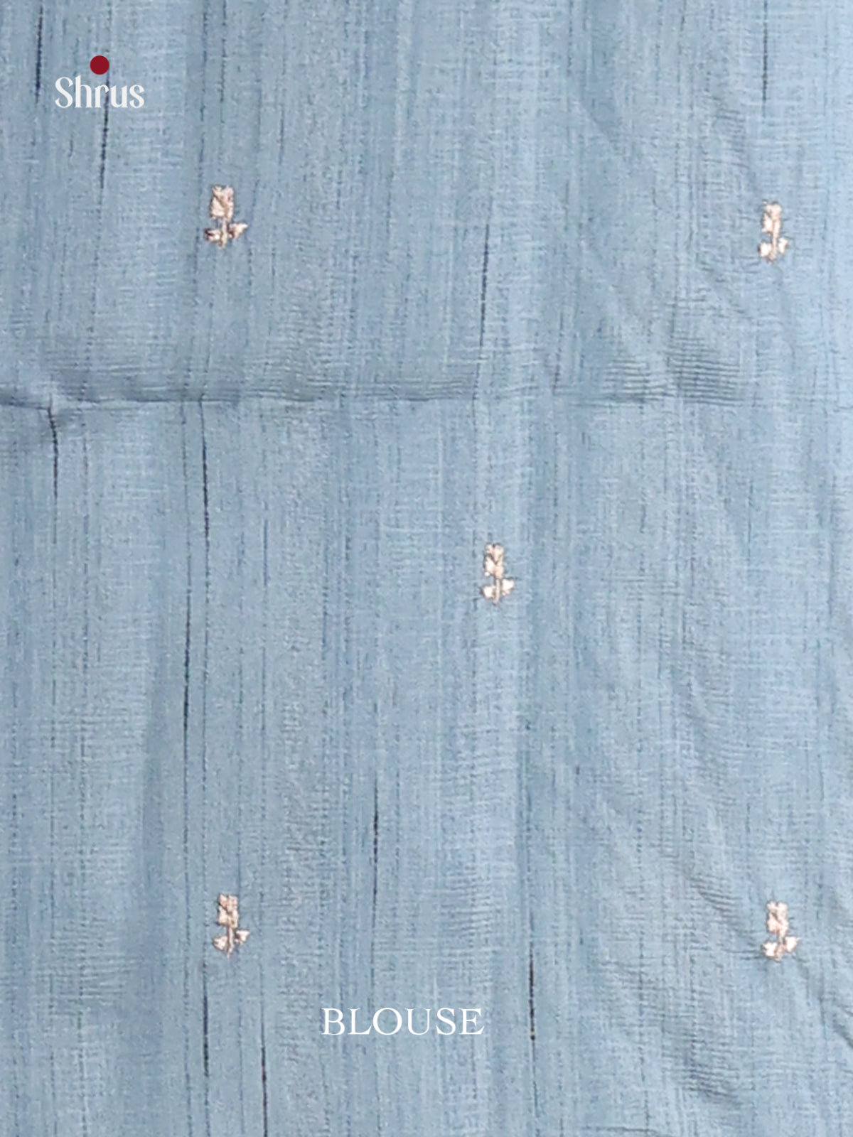 Blue - Semi Rawsilk Saree