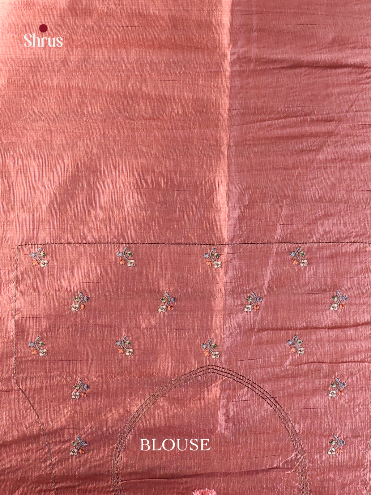 Brown - Semi Rawsilk Saree