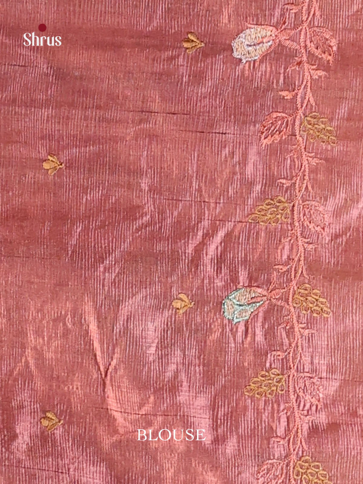 Brown - Semi Rawsilk Saree