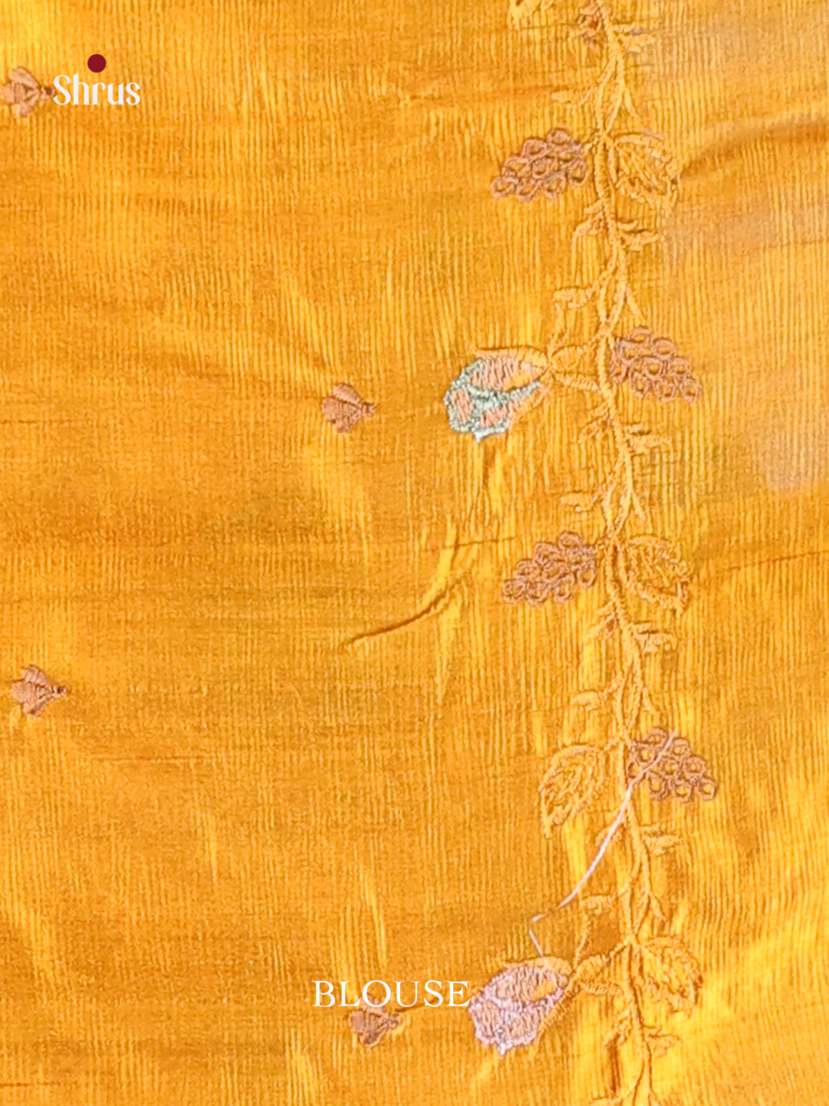 Mustard - Semi Rawsilk Saree - Shop on Shrus.com