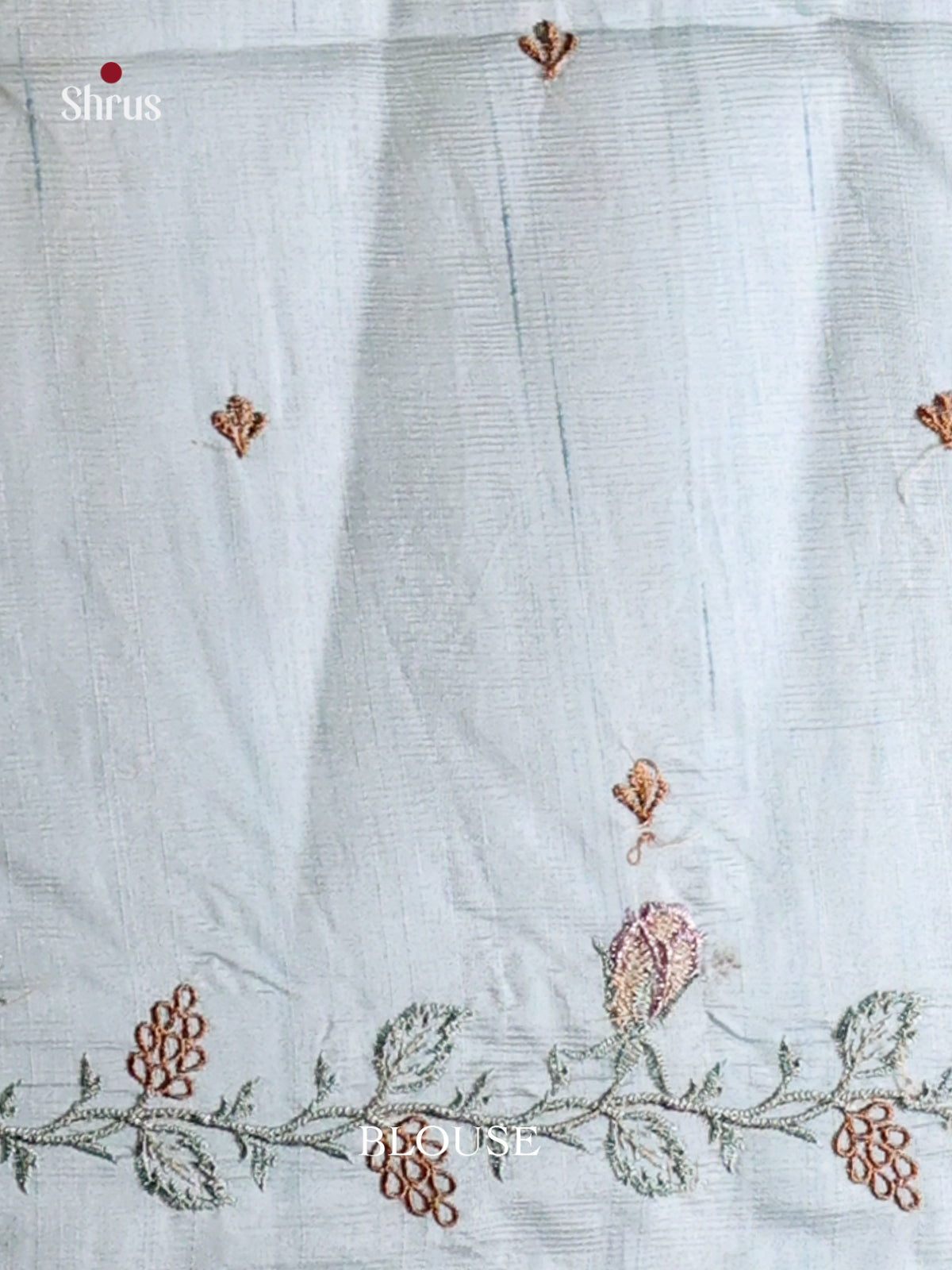 Light Blue - Semi Rawsilk Saree