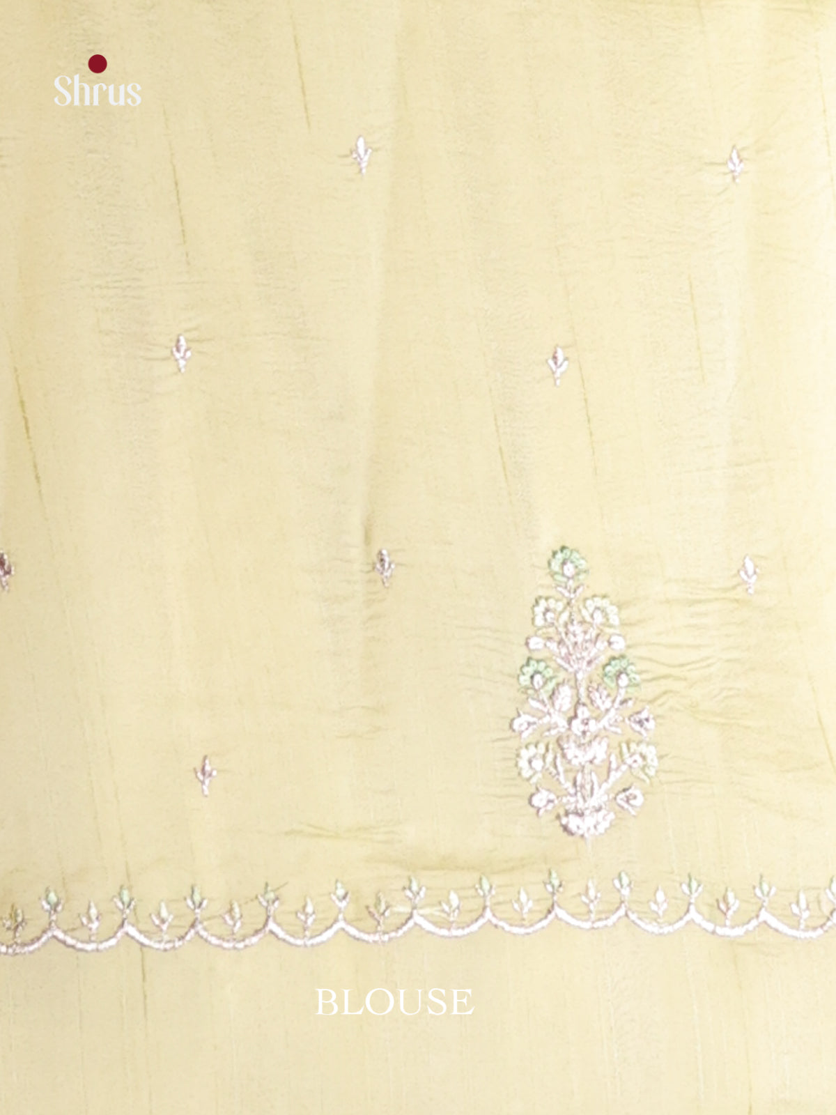 Light Green - Semi Rawsilk Saree - Shop on Shrus.com