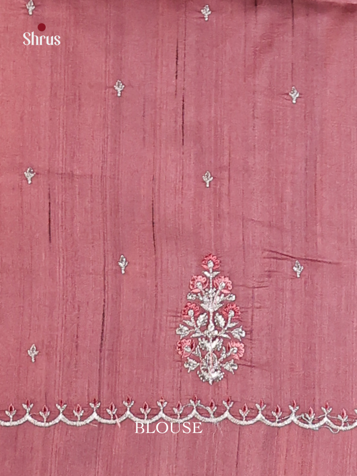 Dusty Brown - Semi Rawsilk Saree - Shop on Shrus.com