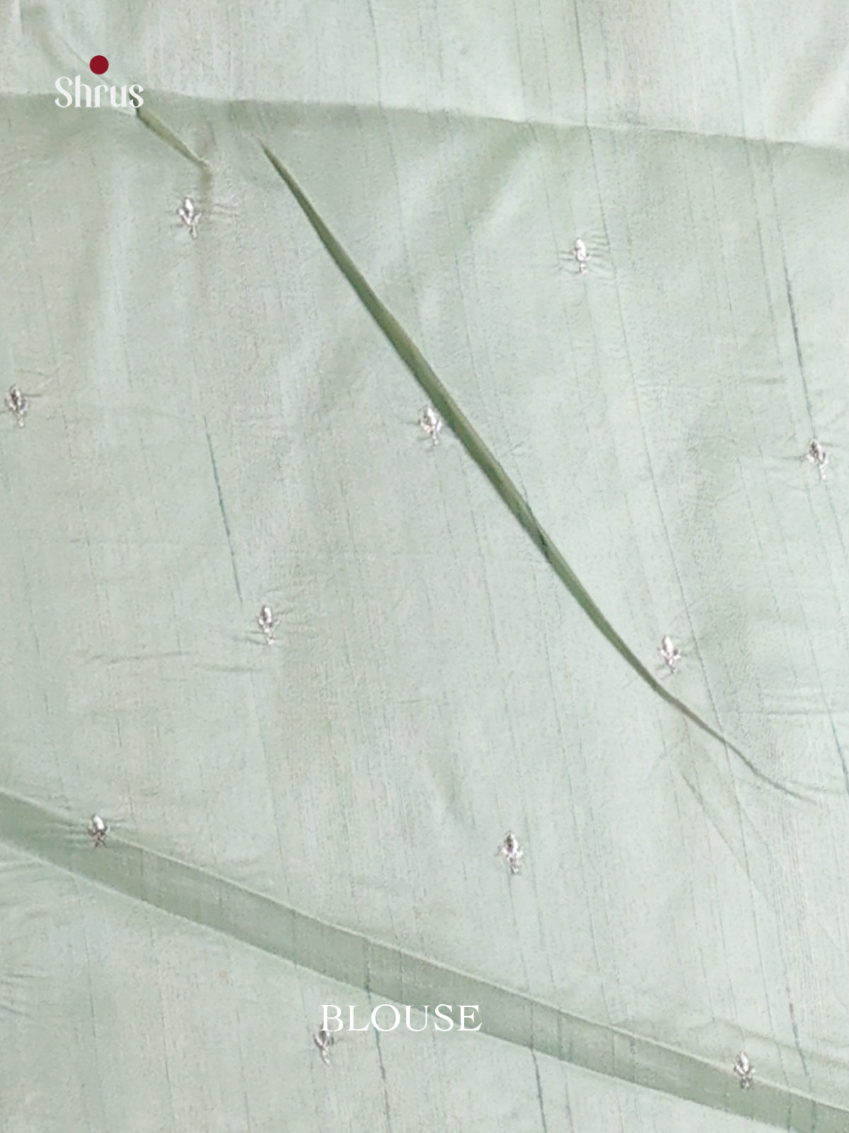 Ice Green- Semi Rawsilk Saree - Shop on Shrus.com
