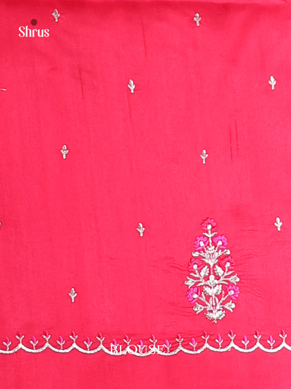 Pink - Semi Rawsilk Saree - Shop on Shrus.com