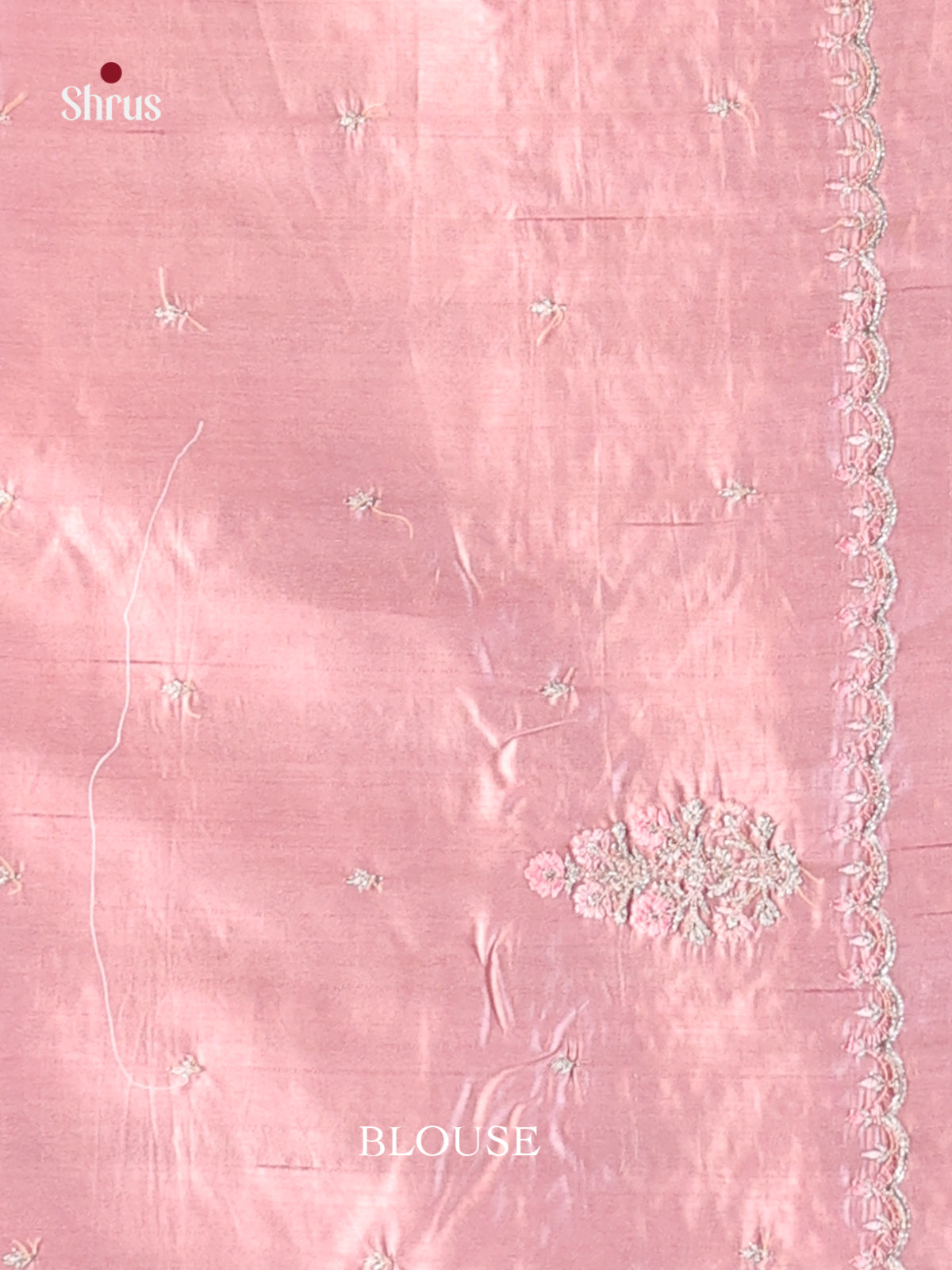 Pink - Semi Rawsilk Saree - Shop on Shrus.com