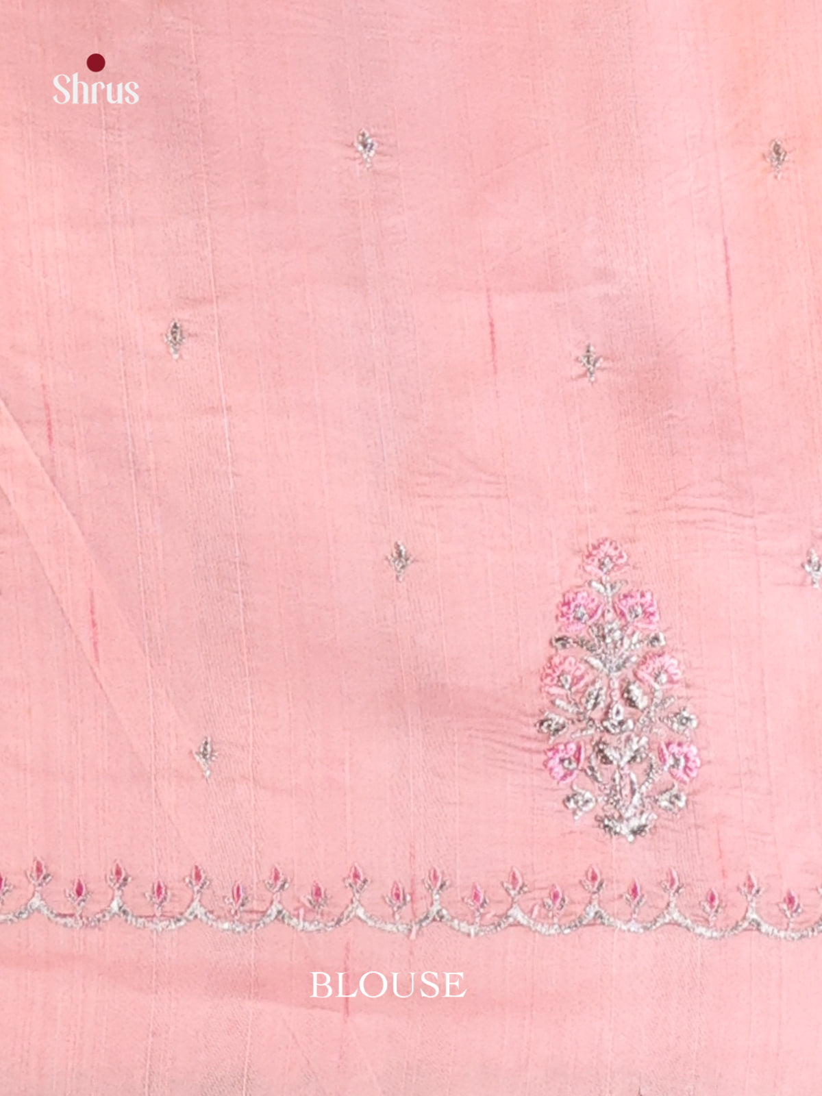 Pink - Semi Rawsilk Saree - Shop on Shrus.com