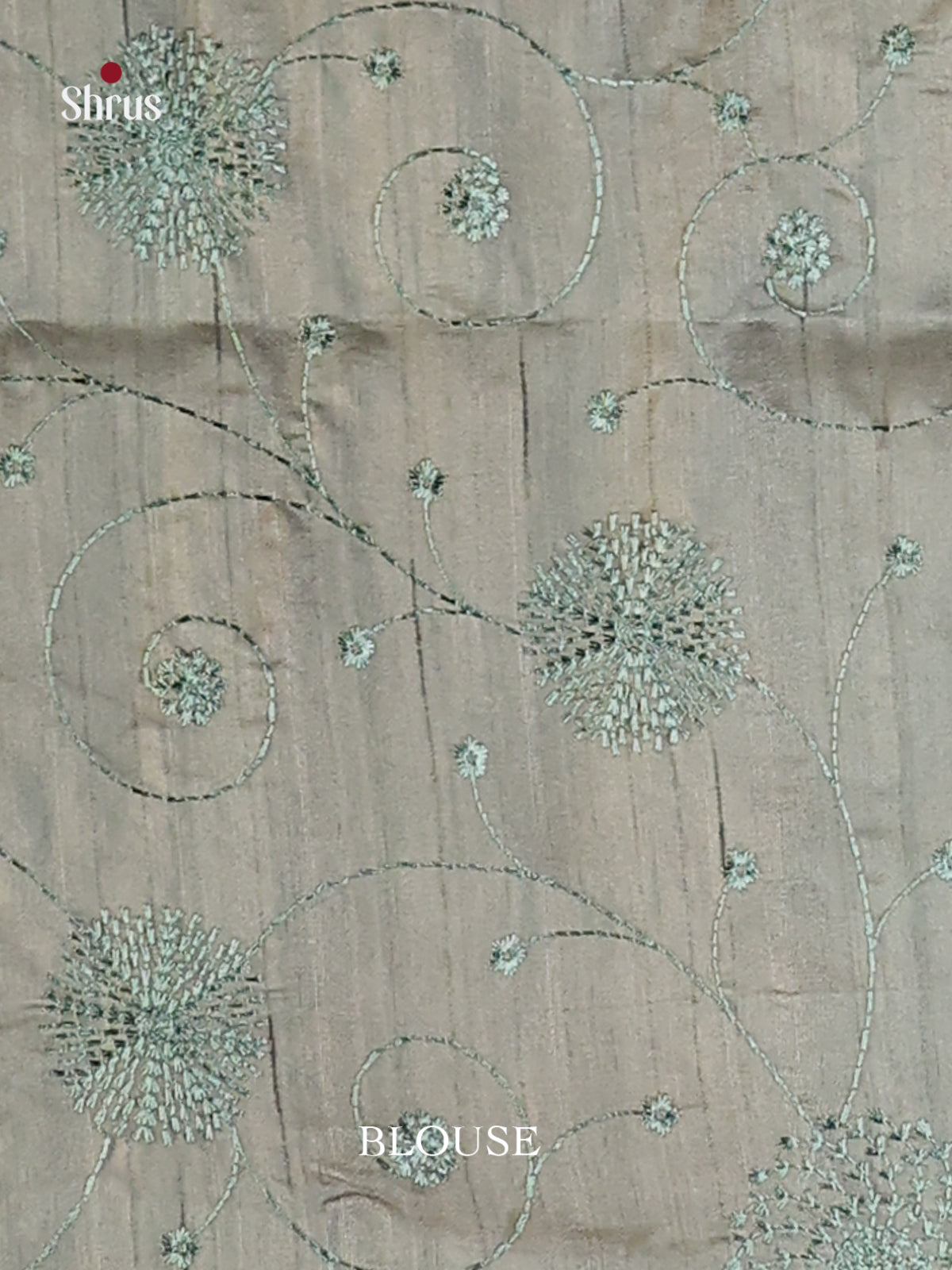 Grey - Semi Rawsilk Saree - Shop on Shrus.com
