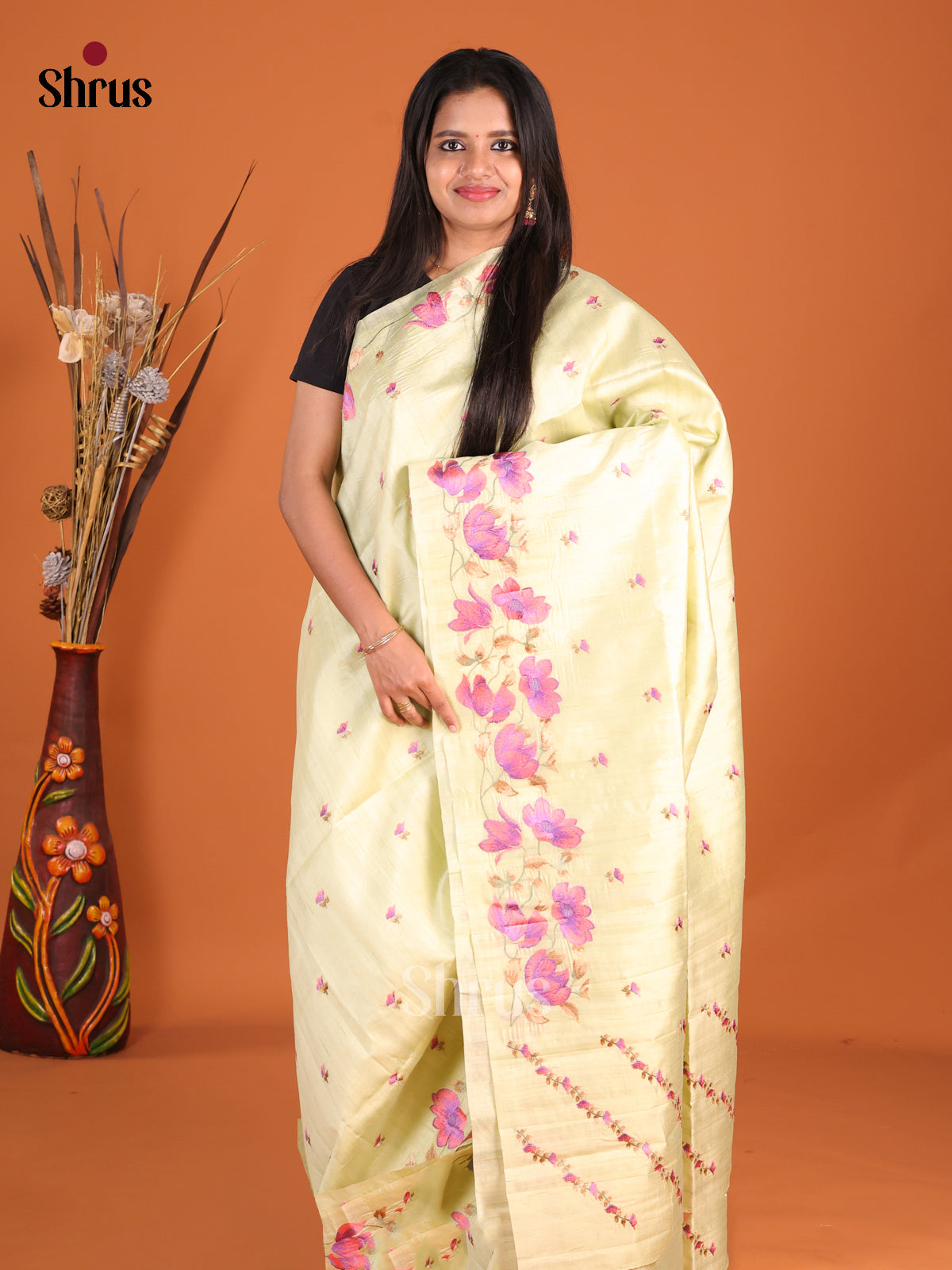 Mild Green- Semi Rawsilk Saree