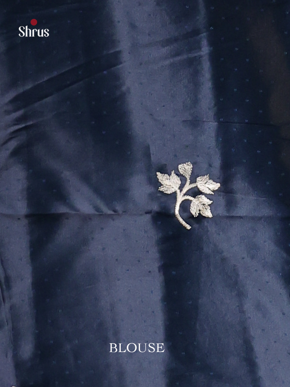 Navy Blue - Semi Rawsilk Saree - Shop on Shrus.com