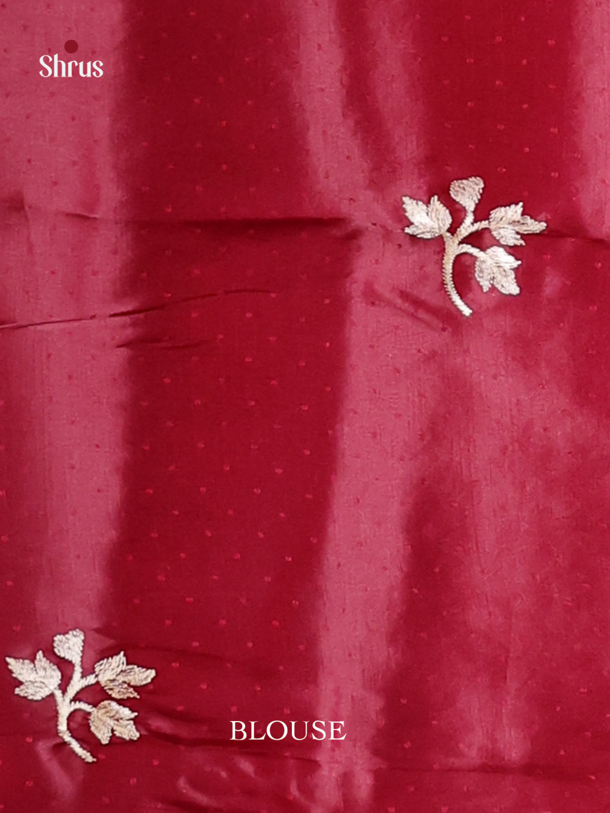Maroon - Semi Rawsilk Saree - Shop on Shrus.com