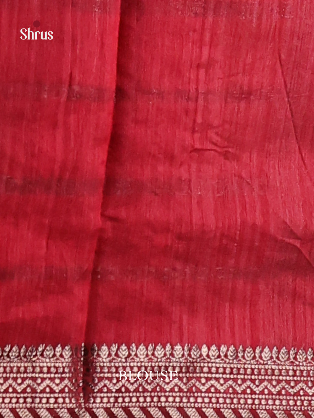 Maroon- Semi Jute Saree - Shop on Shrus.com
