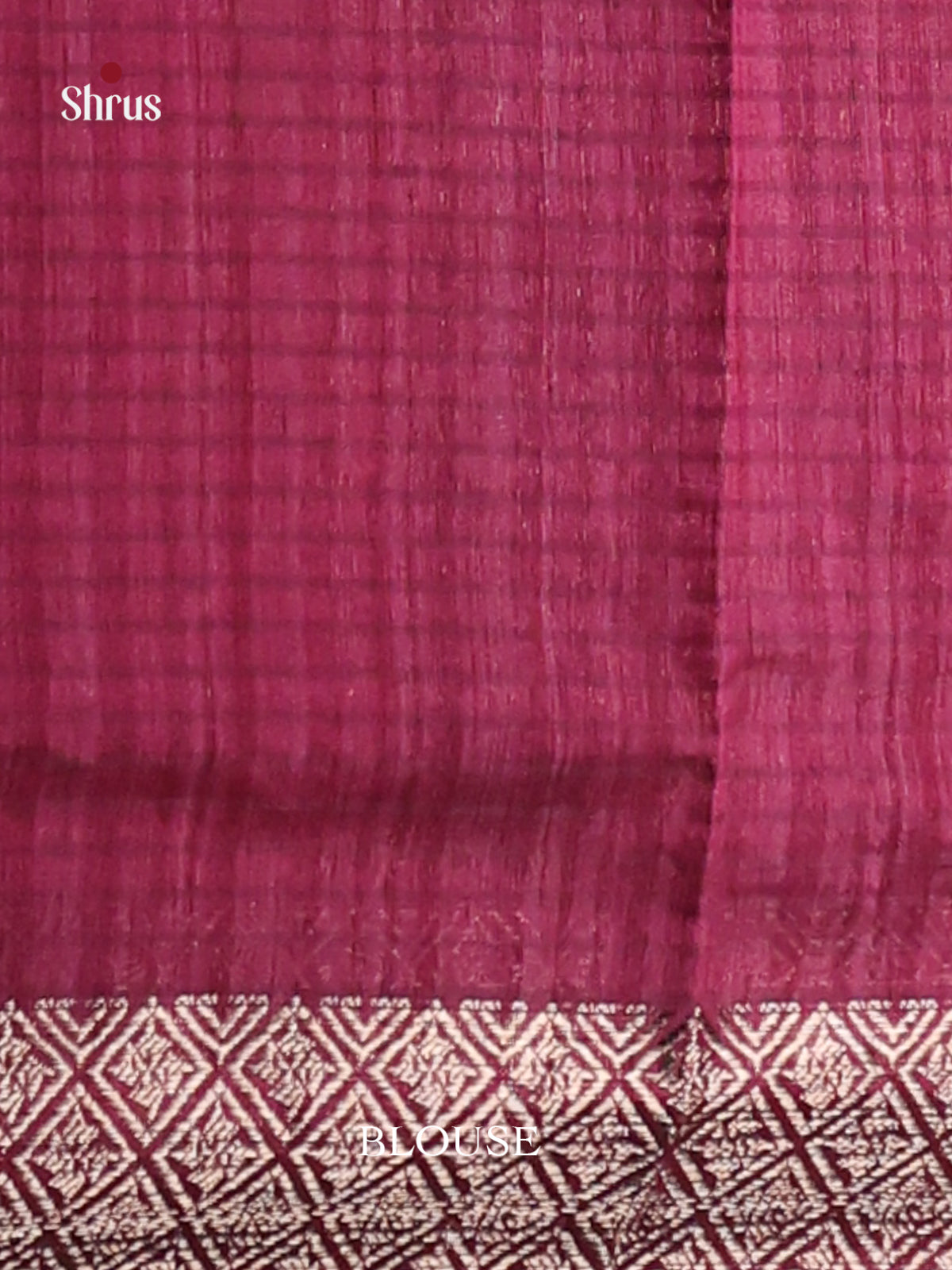 Maroon - Semi Jute Saree - Shop on Shrus.com